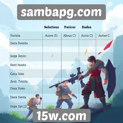 Comparativo entre jogos populares na plataforma sambapg.com